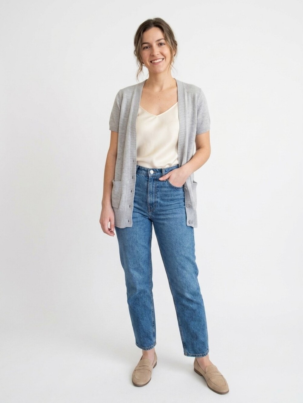 Women's Light Gray Cardigan